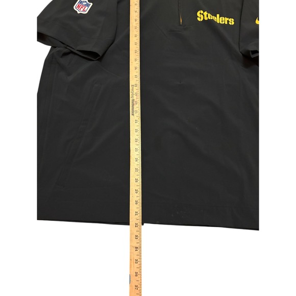 Nike Pittsburgh Steelers NFL Mens 2XL Black Quarter Zip Short Sleeve Windbreaker - Picture 5 of 9
